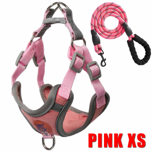 Dog Leash Pet Dog Harness Leash Set Reflective&Breathable Dog Leash Adjustable Leash Belt Traction Vest Puppy Harness Vest for Cat