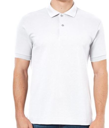 Lifeline Polo Shirt Honeycomb Unisex Mens with Collar White