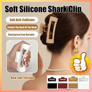 Soft Silicone Shark Clip Safe High-grade Grip Clip Anti-fall New Style Clip Headdress Hairpin Soft Glue 柔软防撞软质硅胶鲨鱼夹