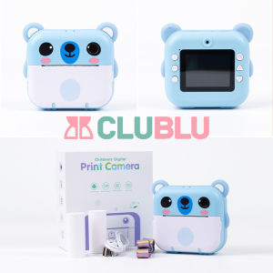 -CLUBLU- Máy Ảnh Mini in Nhiệt Chụp Lấy Liền Kỹ Thuật Số Camera Y6E Với 2 Cuộn Giấy Nhiệt Cho Bé