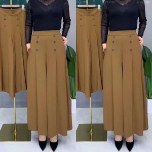 Womens Casual High Waist Wide Leg Pants Korean Loose Temperament Dropping Feeling Pants