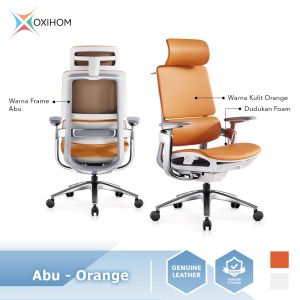 Oxihom FM7003 Kursi Mesh dan Kulit Asli Kursi Gaming Kursi Kantor Kursi Ergonomis dan Foot Rest dengan Teknologi masa depan serta innovatif dan futuristik design