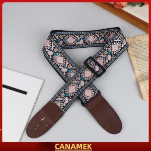 Miễn phí vận chuyển✨ Dây Đeo Guitar Bass Cotton Da Thêu dây đeo cổ có thể điều chỉnh dây đeo Điện Acoustic Guitar Bass phụ kiện