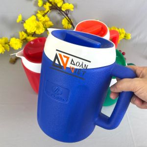 CA GIỮ NHIỆT (HÌNH BẦU) - GIỮ NHIỆT LÂU - đặc biệt KHÔNG ĐỌNG SƯƠNG BÊN NGOÀI - nhựa HDPE- PP chính phẩm đảm bảo AN TOÀN VỆ SINH THỰC PHẨM . SIZE 700ML  1.2 L 2LIT