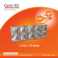 Cavit D3 10 Caps Strip Vitamin D dan Kalsium. 