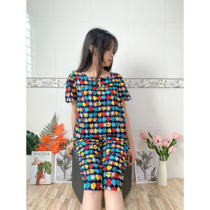 Đồ bộ bộ lanh mặc nhà nữ Áo Tay bồng Quần Lửng vải Tole mềm mịn mát SIZE MLXL- MítStore