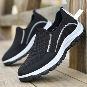 Enpor Sepatu Slip On Pria Fashion Sneakers Simple Running Shoes MC603