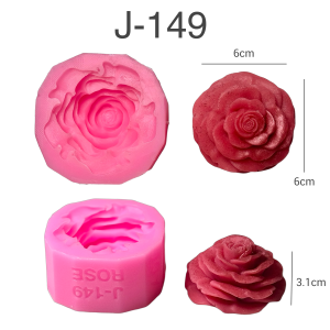 พิมพ์ขนม กุหลาบ 3มิติ กุหลาบวาเลนไทน์ สวยทุกแบบ ทำวุ้น ทำขนมได้ J-149