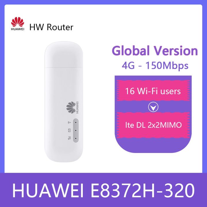 Unlocked HUAWEI E8372h-320 4G LTE USB Modem 150mbps Mobile WIFI Hotspot ...