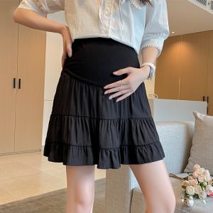 Chân Váy Ngắn Xếp Ly Lưng Cao Nâng Bụng Thời Trang Mùa Hè Cho Mẹ Bầu#X0624
