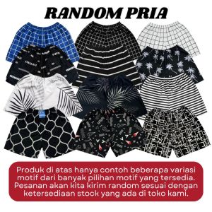 Paket Celana Pendek Pria Kolor Kotak-Kotak Boxer Motif Pria Dan Wanita