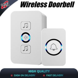 58Melody Chime Mini LED Wireless Doorbell Plug Receiver No Battery Require Waterproof Door Home Ring