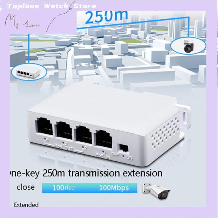 [Toplans]💖[HOT SALE]🎈🎈 4 Port PoE Extender Waterproof Poe Repeater For ...