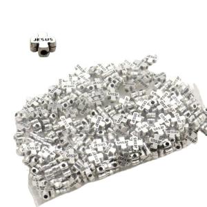 100 Pcs Antique Tiny Cross Spacer Beads Metal Crucifix Cross Holy Charm Beads for DIY Bracelets Necklace Making