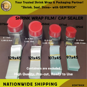 Shrink Wrap Plastic Packaging for Bottle Container Shrinkable Tape Cap Sealer for Plastic 125-375ml