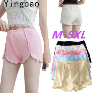 Yingbao M-5XL Safety Pants Womens Elastic Waist Thin Summer Teen Girl Ladies Short Leggings Big Plus Size New Style 2022