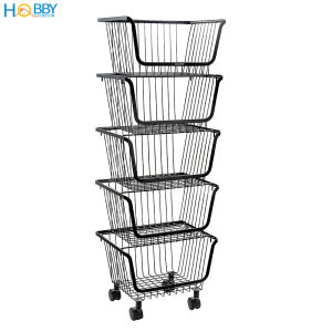 Kệ rổ đựng đồ nhà bếp đa năng nhiều tầng di động HOBBY Home Decor KRNT