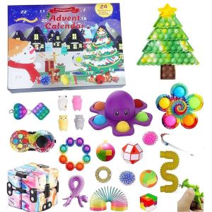 DADOMYD Year Gifts Novelty Decorations Stress Anxiety Relief Toys Fidget Toy Advent Calendar Christmas Countdown 24 Days Sensory