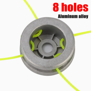 Grass Strimmer Cutter Accessory with Nylon Rope Spacers for Garden Lawn Patio Universal Mower Hed Line String Saw Grass Universal Aluminum Trimmer Head with Four Trimmer Lines