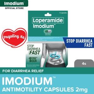 Imodium (Loperamide) 2mg 4s : for diarrhea relief stop diarrhea fast