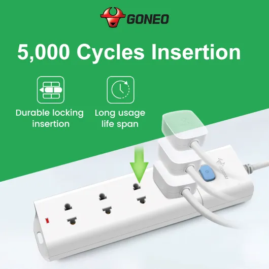 Embedded Socket Bull Bull Extension Socket V Series V1040 300cm Cable 4 Outlets 2500w 10A ...