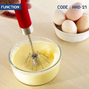 HAND MIXER MANUAL SPIN ACTION MURAH - KOCOKAN TELUR KUE - BISA MEMUTAR 360 TANPA BATERAI