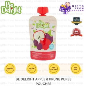 BE DELIGHT APPLE & PRUNE PUREE POUCHES