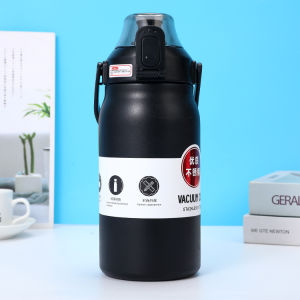 Insulated Water Bottle Stainless Steel SUS 316 Handle Straw Large Thermal Flask Vacuum Cups Reusable Cold Hot 24 Hours 1700 ml