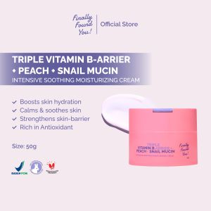 Finally Found You! TRIPLE VITAMIN B-ARRIER + PEACH + SNAIL MUCIN Intensive Soothing Moisturizing Cream 50gr