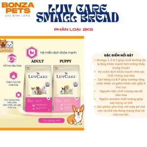 Thức ăn hạt dành cho Chó Luvcare  (Giống bé/Giống vừa/ Giống lớn) gói 2kg