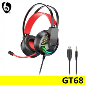 OVLENG GT68 Colorful RGB Backlight 360° Stereo Surround Sound Wired Gaming Headphone with Rotatable Mic
