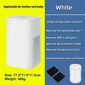 (Ship in 24hrs)Mini Air purifier home intelligent negative ion air purifier Smart Small Air Cleaner to remove second-hand smoke formaldehyde