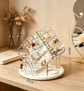 【MOHO.SG】READY STOCK 360° Rotary Makeup Brush Storage Box | High-end lipstick organizer | Dressing table storage box