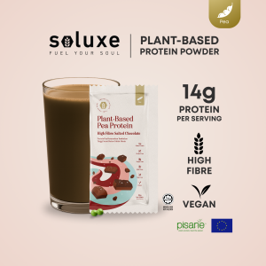 Soluxe 25g Sachet - High Fibre Salted Pea-Based Plant Protein Shake Powder