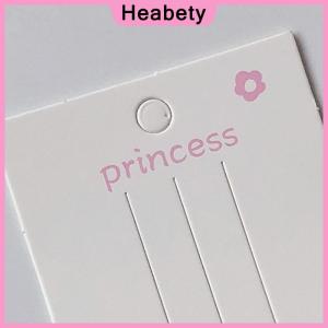 Heabety 50PCS Blank Hair Clip Paper Cards Hair Accessories Jewelry Display Card Fashion Hair Clip Holder Headwear Packaging Card
