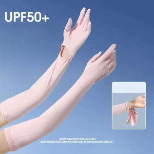 BHQ Ice Silk Sunscreen Gloves 𝐒𝐏𝐅𝟓𝟎+ Arm Sleeve Outdoor Cycling Sun Protection Sleeves Hand Socks 防晒手套