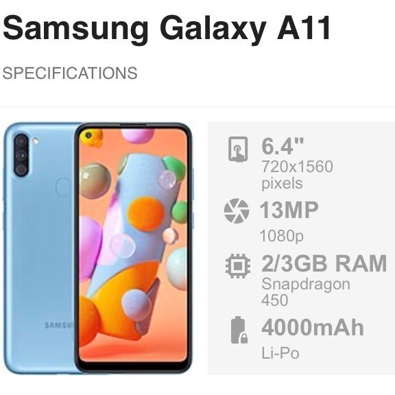 Samsung a11 32Gb Storage Samsung A11 Local Manufacturer Warranty