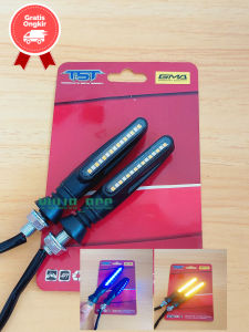 Lampu sen LED running 2 warna mode senja Biru sein kuning universal variasi motor vixion cbr vario new dll