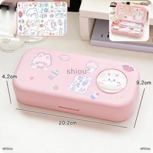 [COD] shiou Kawaii morandi bút chì đơn giản trường hợp sinh viên công suất lớn hai lớp bút chì trường hợp phim hoạt hình văn phòng phẩm tổ chức đồ dùng học tập