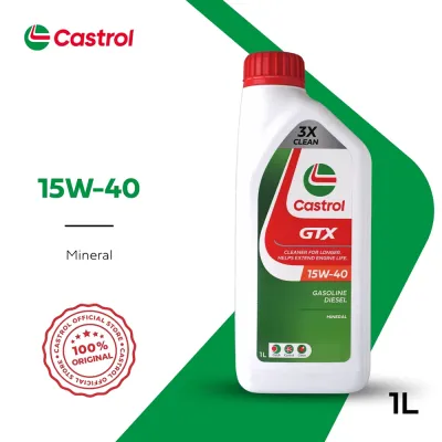 Castrol GTX Diesel 15W-40 1L Mineral Engine Oil | Advanced Protection for Diesel Engines