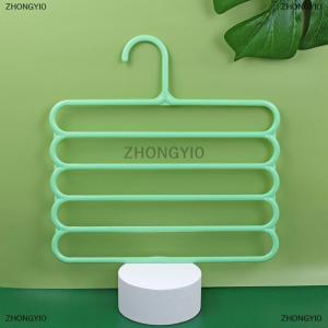 [COD] ZHONGYI0 Quần áo treo quần móc chủ sở hữu lưu trữ tủ quần áo tổ chức 5 lớp quần khăn khăn kệ lưu trữ tổ chức