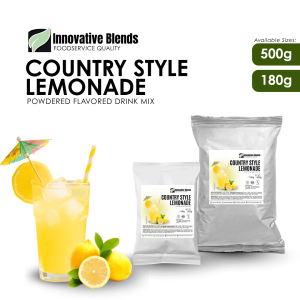 Country Style Lemonade Powder Mix | Classic Refreshing Citrus Drink | 180g / 500g