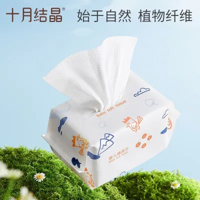 BE A BETTER MOM Baby Soft Tissue 💦 十月结晶小萌鸡婴儿绵柔巾 Tuala Muka Tisu Muka Bayi Tebal Basah Kering Facial Tissue Disposable Dry Wet Tissue Wipes
