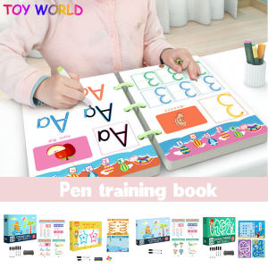 Magic Starter Writing Books with Pattern Magical Tracing Workbook Reusable Calligraphy Copybook Practice Drawing Book Toddler Learning Activities BOOK Set for Kids