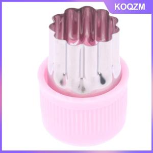 KOQZM 1PC Various Shapes Vegetables Cutter Plastic Handle Portable Cook Tools Pink Stainless Steel Fruit Cutting Die Kitchen Gadgets