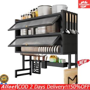 [ToolOutlet] Double Layer Countertop Dish Drain Rack Multi-Functional Cabinet Detachable Space Saving Draining Shelf Cutlery Holder