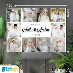 Cetak Foto Kolase 12r (30x40cm) Sudah Termasuk Bingkai Papan Kualitas HD dan Tahan Air