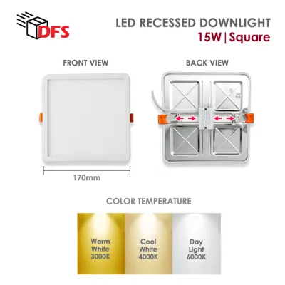 [BUY 3 FREE 1] DFS Led SG Stock Recessed Downlight 6W 8W 15W 20W Adjustable/Tri-Tone/3000k/4000k/6000k