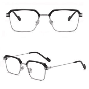 Mens auto zoom HD antiblue light presbyopia glasses isolation fashion metal photochromic glasses