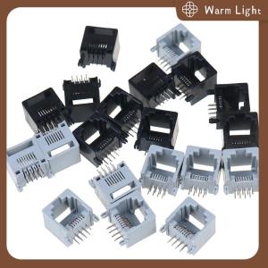 Warm Light 10pcs lot RJ45 8P8C Computer Internet Network PCB Jack Socket